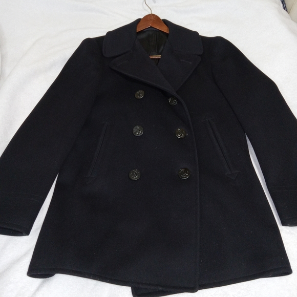 WW2 Naval Clothing Factory 10 Button US Navy USN Wool Pea Coat Peacoat Size 40 - Picture 7 of 16